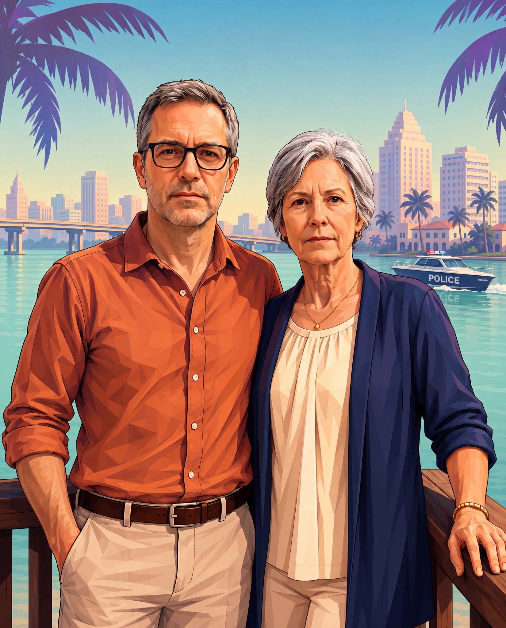 Backup Plan, an illustrated duo character poster
