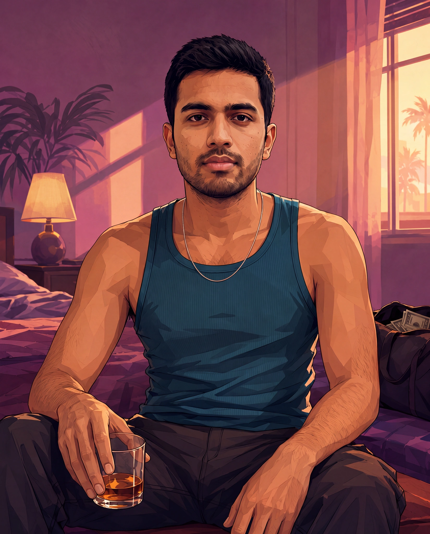 Contraband, an illustrated solo character poster